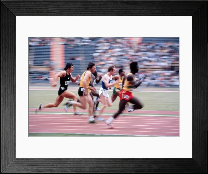 Framed Print : Commonwealth Games January 1974 Running Framed Print : Commonwealth Games January 1974 Running
