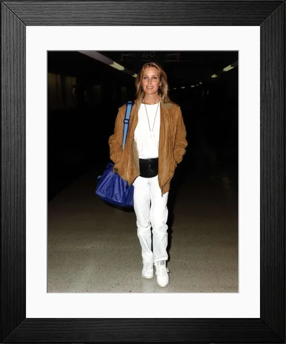 Framed Print : Bo Derek Actress Walking