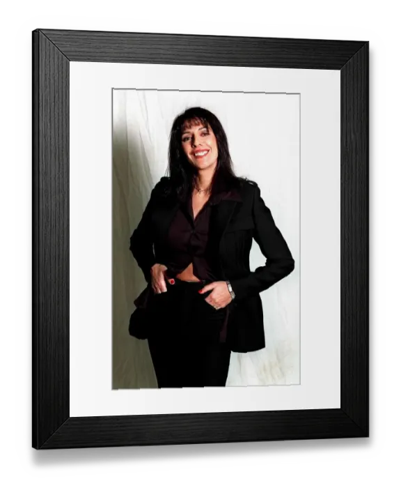 Framed Print : Marina Sirtis Actress in London to promote her new Star Trek Film called First Contact