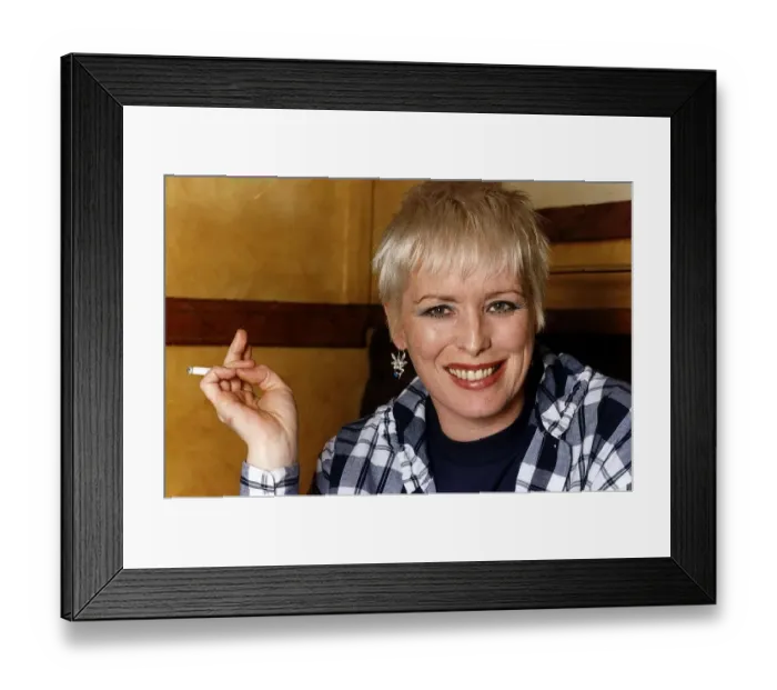 Framed Print : Margi Clarke Actress smoking Framed Print : Margi Clarke Actress smoking