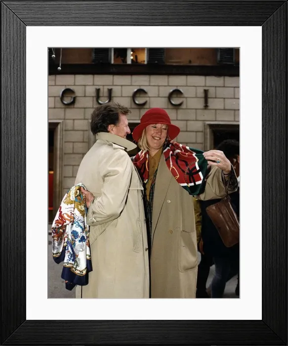 Framed Print : Johnny Briggs Actor with Daily Mirror Staff Reporter Hilary Bonner Framed Print : Johnny Briggs Actor with Daily Mirror Staff Reporter Hilary Bonner