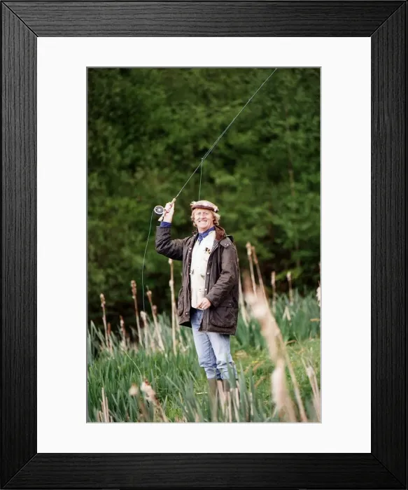 Framed Print : Chris Tarrant Capital Radio Disc Jockey and TV Presenter fishing at Lakedown Fishery Framed Print : Chris Tarrant Capital Radio Disc Jockey and TV Presenter fishing at Lakedown Fishery