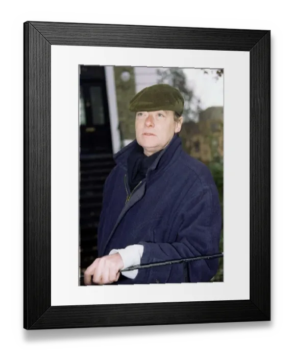 Framed Print : Simon Ward actor and father of actress Sophie Ward who has just announced that she is