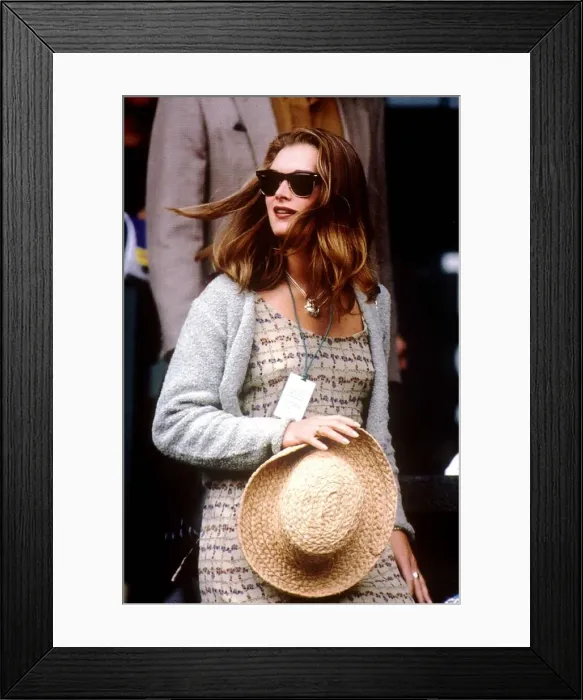 Framed Print : Brooke Shields actress at tennis match to watch boyfriend Andre Agassi