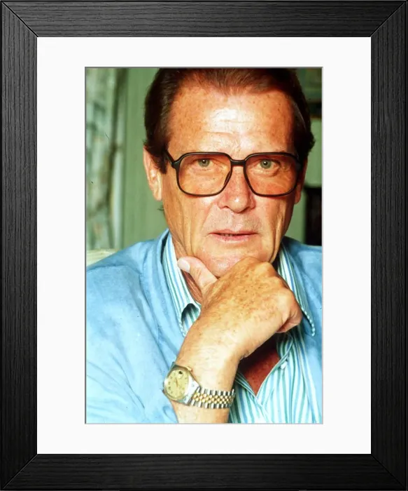 Framed Print : Roger Moore actor