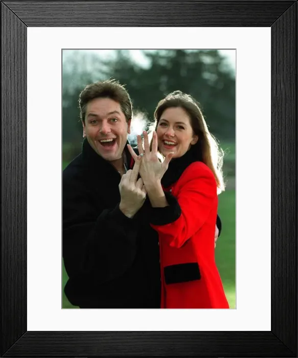 Framed Print : Brian Connolly Actor Comedian with his Fiance Ann Marie after his marriage proposal Framed Print : Brian Connolly Actor Comedian with his Fiance Ann Marie after his marriage proposal