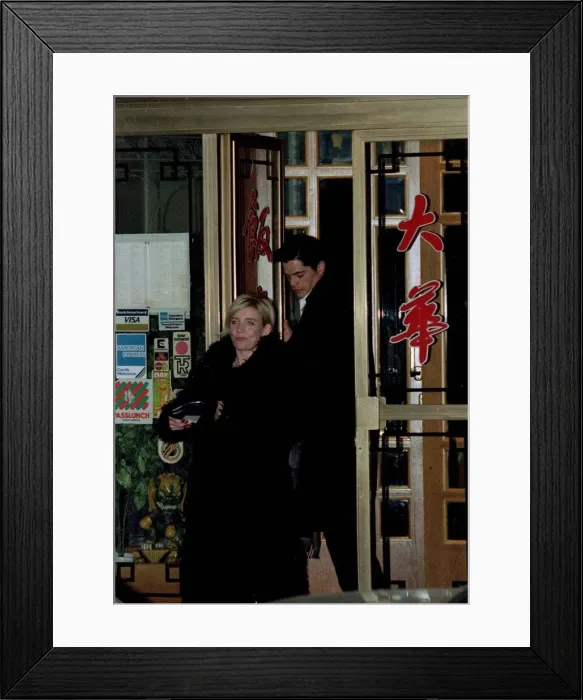 Framed Print : Michelle Collins Actress Cindy Beale in Eastenders is seen here with the boyfriend Framed Print : Michelle Collins Actress Cindy Beale in Eastenders is seen here with the boyfriend