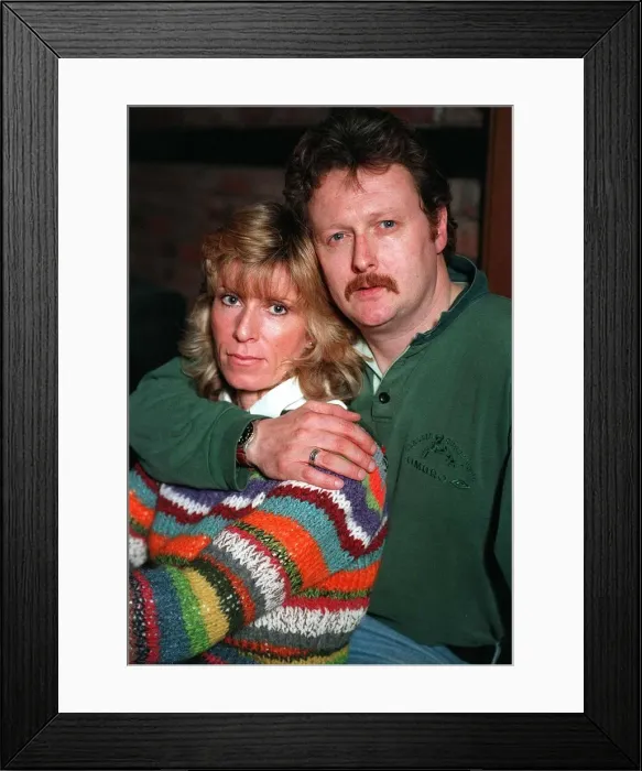 Framed Print : Charlie Lawson Actor with his girlfriend Ellie Bond makeup artist Framed Print : Charlie Lawson Actor with his girlfriend Ellie Bond makeup artist