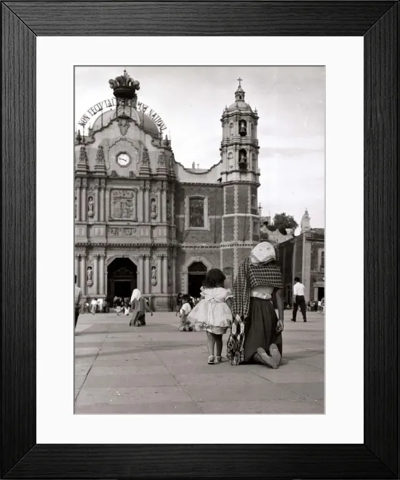 Framed Print : Pilgrims make the pilgrimage to the Shrine of Guadalupe - woman Framed Print : Pilgrims make the pilgrimage to the Shrine of Guadalupe - woman