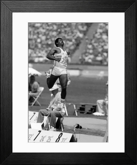 Framed Print : Los Angeles Olympic Games August1984 Daley Thompson Sport Athletics Action Long Framed Print : Los Angeles Olympic Games August1984 Daley Thompson Sport Athletics Action Long