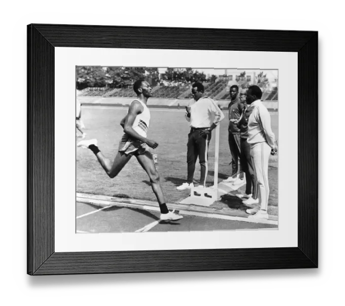 Framed Print : Kip Keino Athlete on a practice run Framed Print : Kip Keino Athlete on a practice run