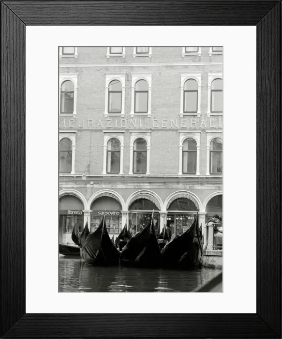 Framed Print : Gondolas on a canal in Venice, Italy May 1987 A©Mirrorpix Framed Print : Gondolas on a canal in Venice, Italy May 1987 A©Mirrorpix