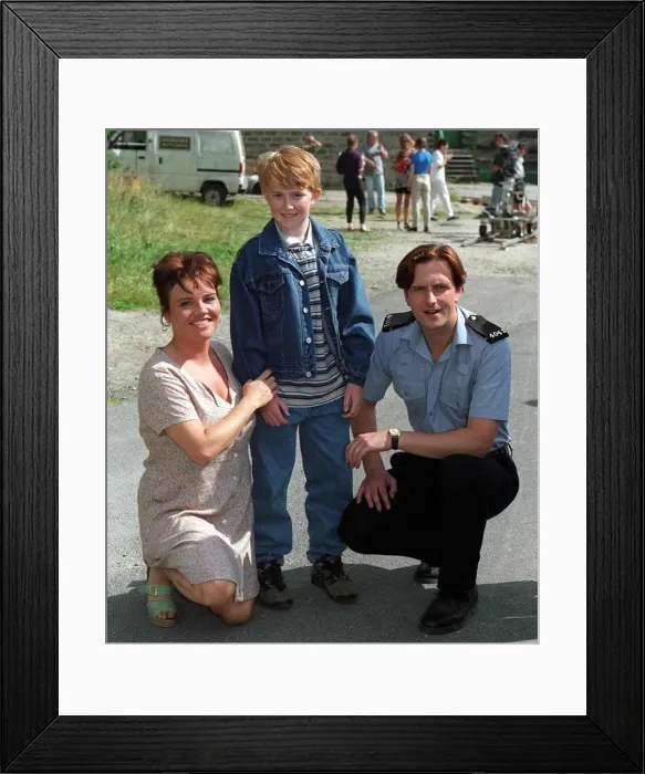 Framed Print : Lesley Dunlop Actress with Matthew Knowles Actor and Nicholas Gleaves Actor in Framed Print : Lesley Dunlop Actress with Matthew Knowles Actor and Nicholas Gleaves Actor in