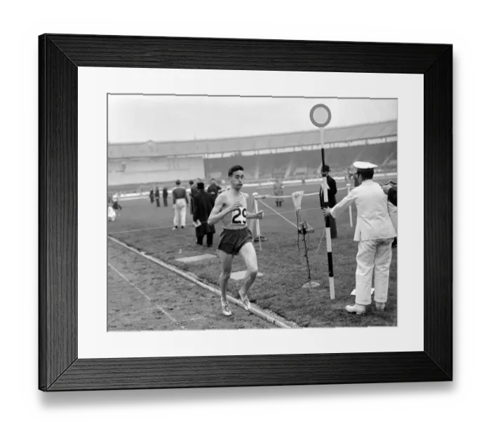 Framed Print : Occasion of breaking four minute mile Sport Athletics Action at White City London