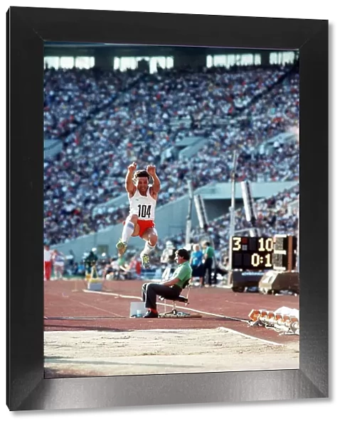 Olympic Games Moscow 1980 Long Jump. Yordan Yanev of Bulgaria