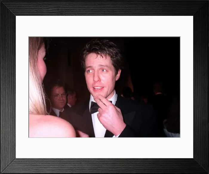 Framed Print : Hugh Grant actor at the film premiere of his new film Extreme Measures in London