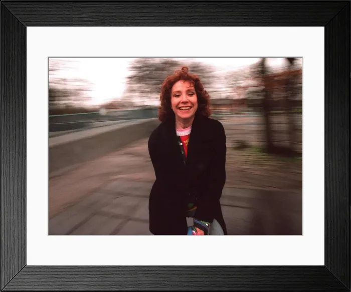Framed Print : Melanie Hill actress at childrens playground in Muswell Hill Framed Print : Melanie Hill actress at childrens playground in Muswell Hill
