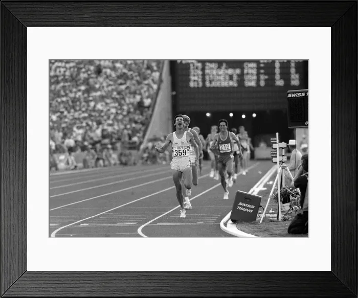 Framed Print : Sebastian Coe Los Angeles Olympic Games August 1984 Framed Print : Sebastian Coe Los Angeles Olympic Games August 1984