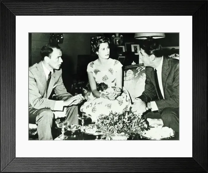 Framed Print : Frank Sinatra With Princess Grace Kelly 1958 Framed Print : Frank Sinatra With Princess Grace Kelly 1958
