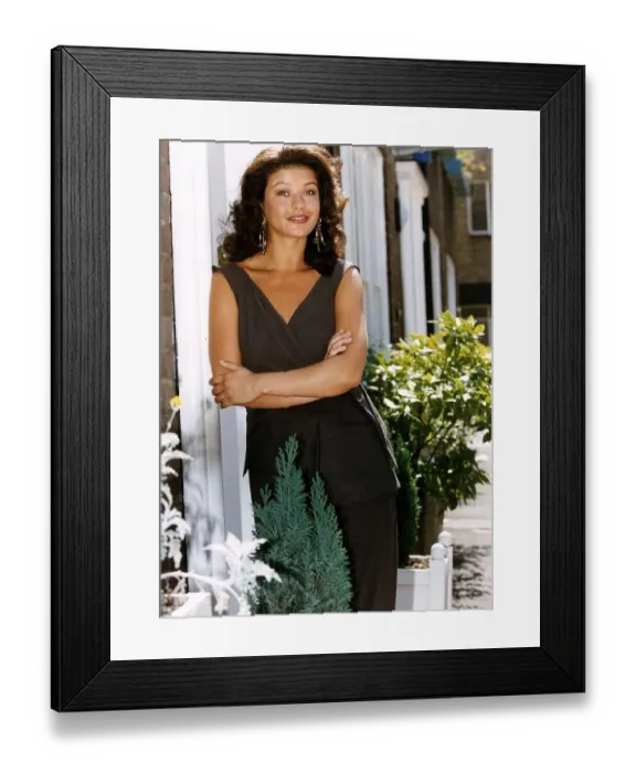 Framed Print : Catherine Zeta Jones actress who apppeared in The Darling Buds of May with David Jason