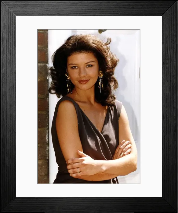 Framed Print : Catherine Zeta Jones actress who apppeared in The Darling Buds of May with David Jason