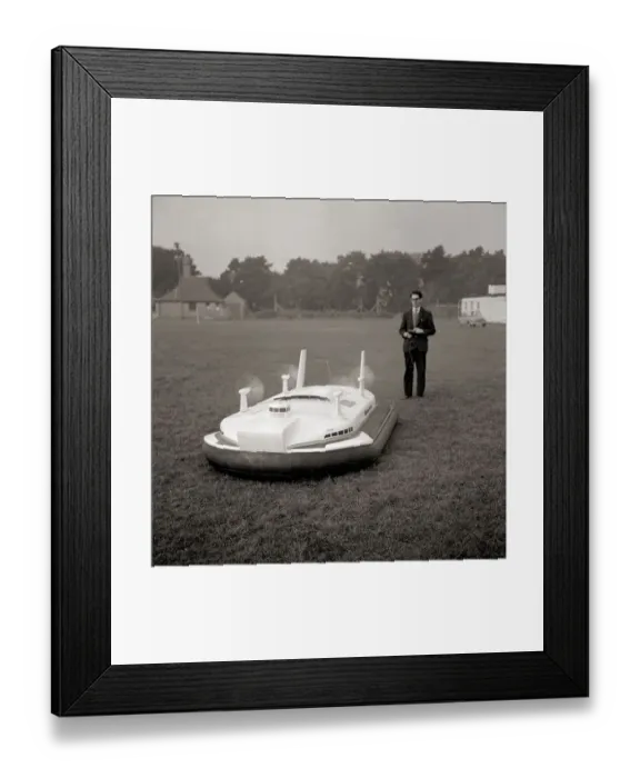 Framed Print : The built to scale, fully radio controlled working model of the B. H. C Hovercraft S. R. N Framed Print : The built to scale, fully radio controlled working model of the B. H. C Hovercraft S. R. N