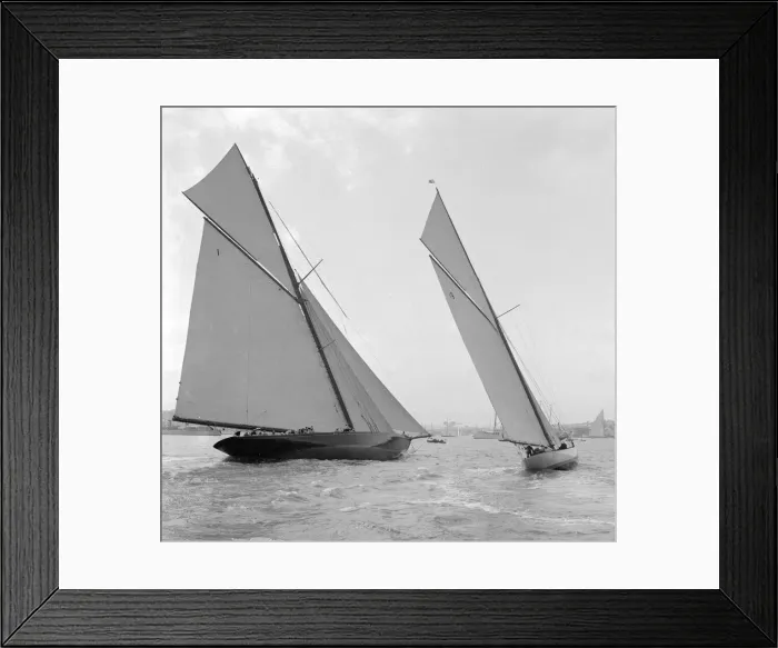 Framed Print : The yacht Brittania taking part in the Southend Ragatta in 1923 Framed Print : The yacht Brittania taking part in the Southend Ragatta in 1923