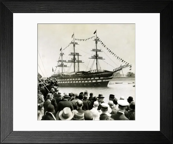 Framed Print : Cadets manning the yards on the sail training ship Worcester at Greenwhite Kent Framed Print : Cadets manning the yards on the sail training ship Worcester at Greenwhite Kent