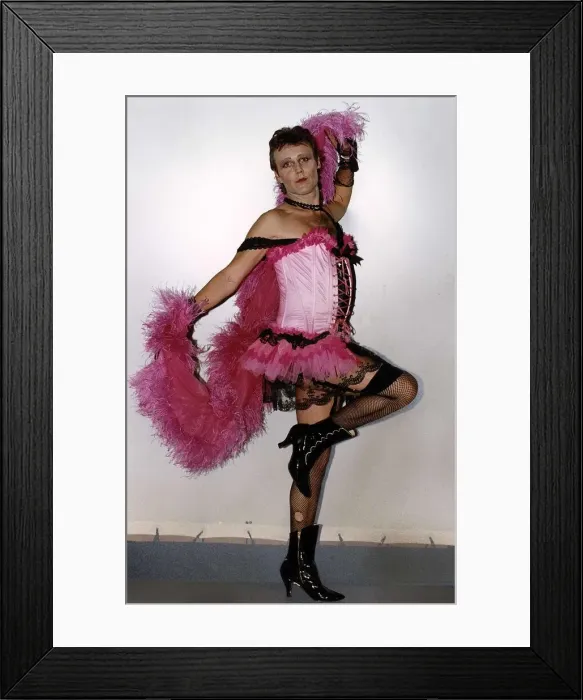 Framed Print : Tony Head actor who appeared in the Gold Blend Adverts dressed here in womens