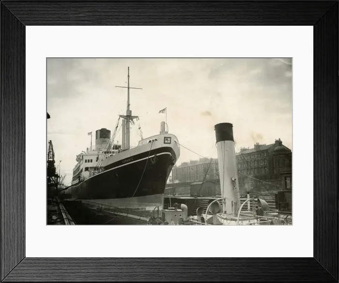 Framed Print : Ceramic ship pictured in Govan dry dock April 1952 Framed Print : Ceramic ship pictured in Govan dry dock April 1952