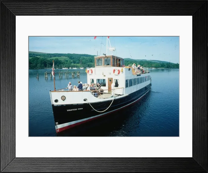 Framed Print : Ship Countess Fiona cruising boat with tourists August 1989 Framed Print : Ship Countess Fiona cruising boat with tourists August 1989