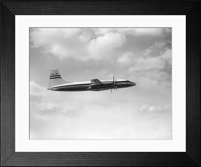 Framed Print : Aircraft Bristol B. 175 Britannia flying display at the SBAC Farnborough Air Show in BOAC Framed Print : Aircraft Bristol B. 175 Britannia flying display at the SBAC Farnborough Air Show in BOAC