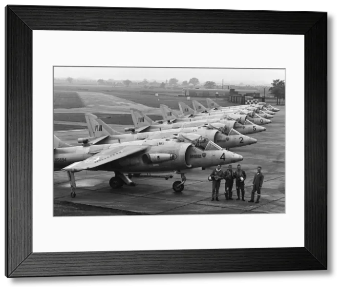 Framed Print : Aircraft Hawker Siddeley Kestral VTOL vertical take off jet trials squadron