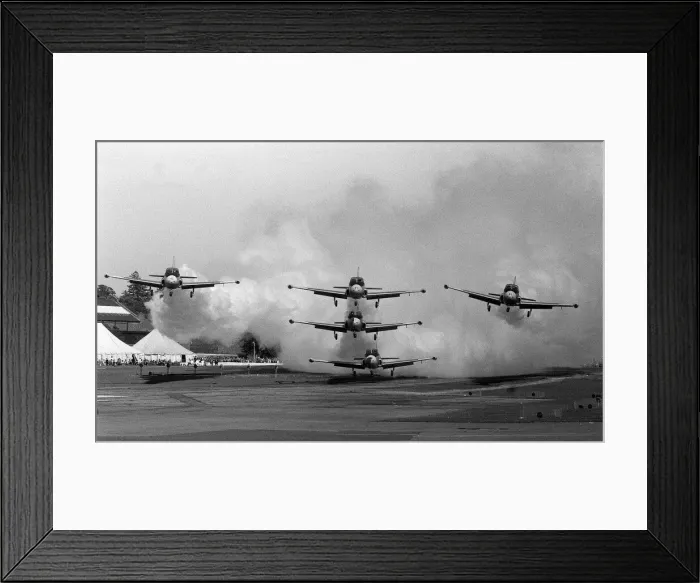 Framed Print : Aircraft Jet Provost trainers turn on the smoke Sept 1962 while landing in