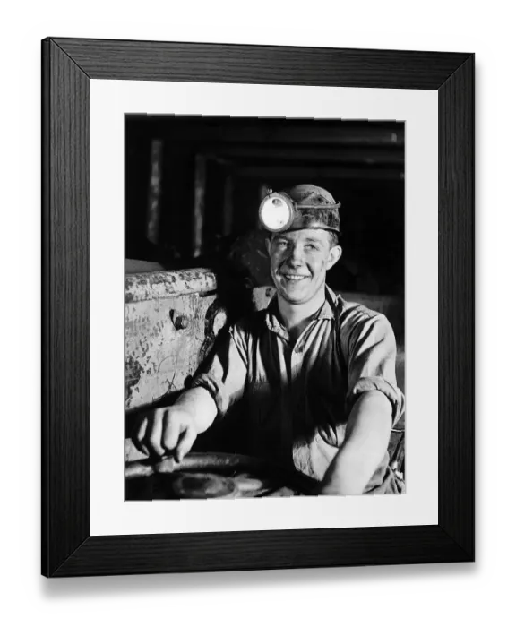 Framed Print : Coal Miner James Turner from Newcastle who drives an electric shuttle car down the mine