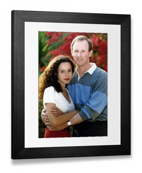 Framed Print : Peter Davison Actor and Esperanza Campuzano Actress satrs of the TV Programme Kinsey Framed Print : Peter Davison Actor and Esperanza Campuzano Actress satrs of the TV Programme Kinsey