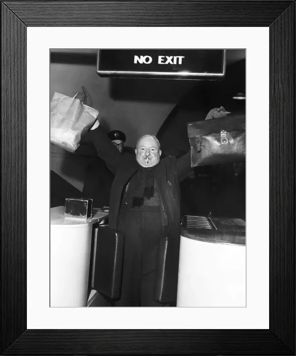 Framed Print : The new robot ticket inspector at Stamford Brook Station on London Underground causing Framed Print : The new robot ticket inspector at Stamford Brook Station on London Underground causing