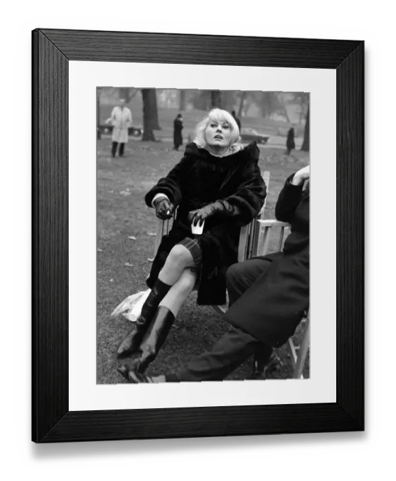 Framed Print : Anita Ekberg pictured on location in London Hyde Park Wednesday 2 December 1964 to film Framed Print : Anita Ekberg pictured on location in London Hyde Park Wednesday 2 December 1964 to film