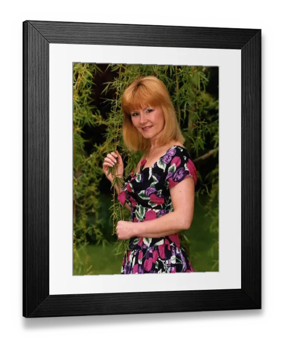 Framed Print : Sue Upton Hills Angel and close friend to Benny Hill