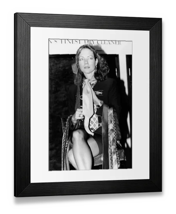 Framed Print : Jenny Seagrove Actress covered in Ties at a celebrity Tie Auction on behalf of Framed Print : Jenny Seagrove Actress covered in Ties at a celebrity Tie Auction on behalf of