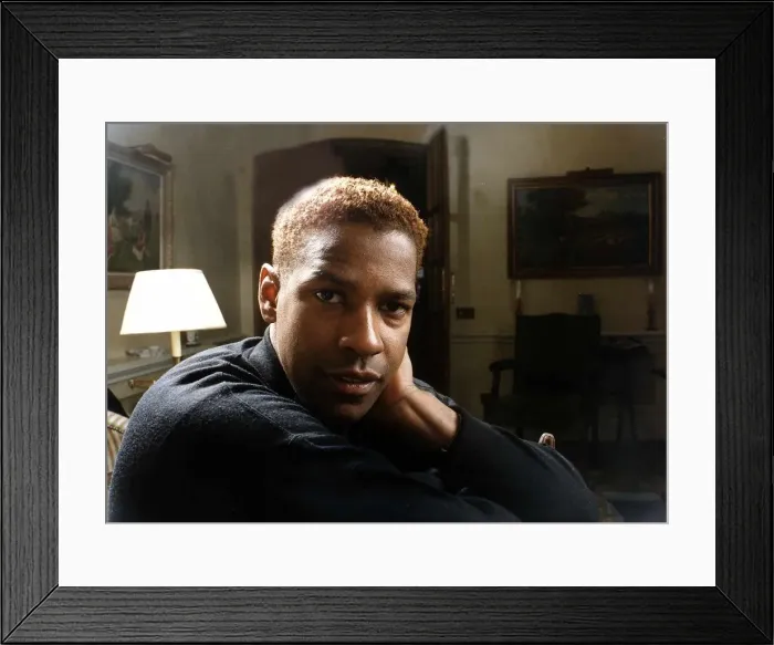 Framed Print : Denzel Washington Actor who has appeared in many films including Malcolm X Framed Print : Denzel Washington Actor who has appeared in many films including Malcolm X