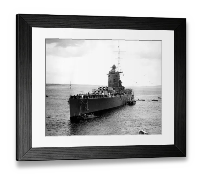 Framed Print : HMS Nelson seen here at Scapa Flow circa 1939