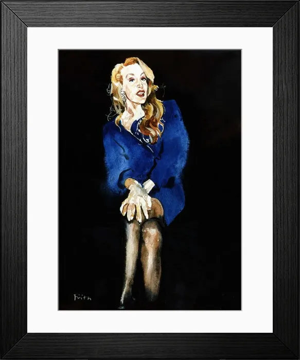 Framed Print : Jerry Hall portrait of an actress singer model who married Mick Jagger Framed Print : Jerry Hall portrait of an actress singer model who married Mick Jagger