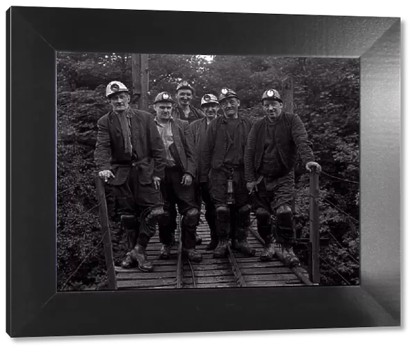 Coal Miners of Guyderbottom pit near Barnsley which is one of the smallest in the country
