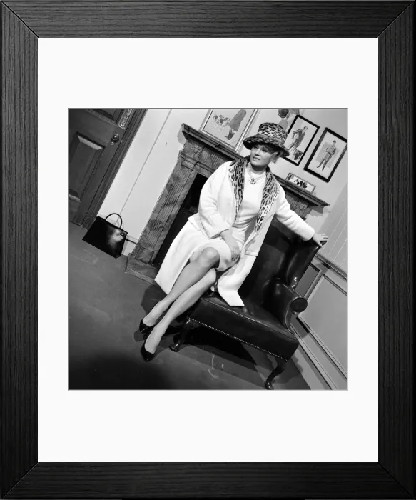 Framed Print : Actress Anita Ekberg seen here on the set of the ABC Murders Framed Print : Actress Anita Ekberg seen here on the set of the ABC Murders