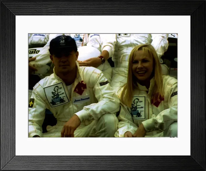 Framed Print : Jason Donovan actor singer with Pamela Stephenson comedienne