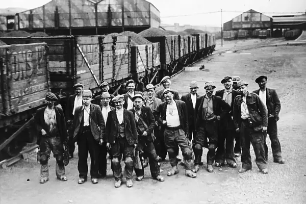 Coal Miners at Whitwick Colliery hwere they smashed the record for the country producing