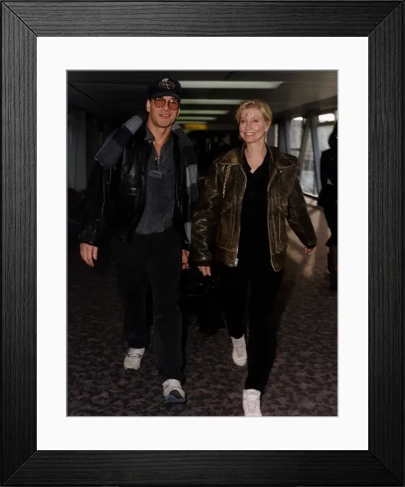 Framed Print : Patrick Swayze actor with wife actress dancer Lisa Niemi January 1992 Framed Print : Patrick Swayze actor with wife actress dancer Lisa Niemi January 1992