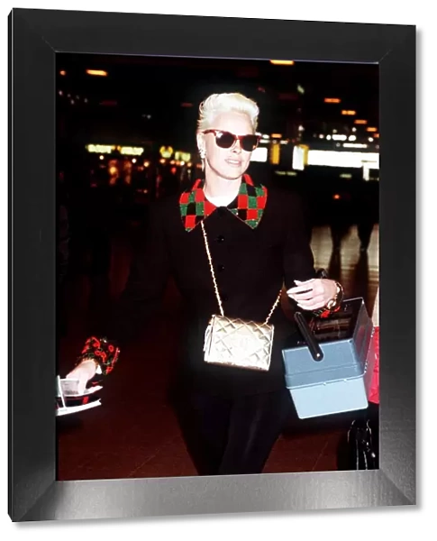 Brigitte Nielsen actress at the Airport in London