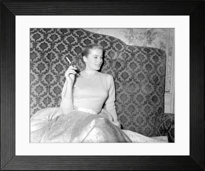 Framed Print : Anita Ekberg seen here attending a Press reception in London Framed Print : Anita Ekberg seen here attending a Press reception in London